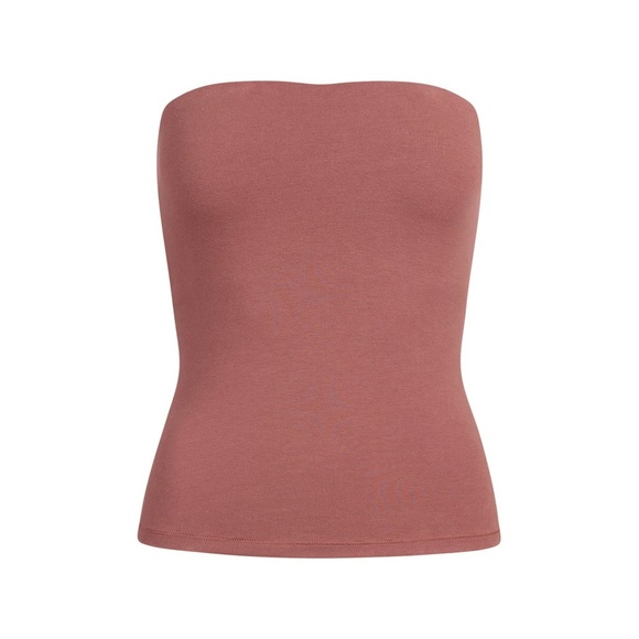 NWT SKIMS Cotton Jersey Tube Top in Redwood - Picture 4 of 9